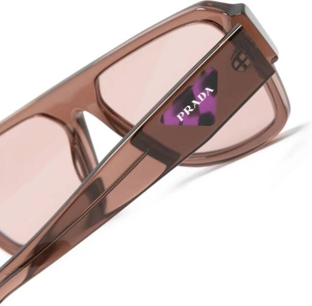 Prada Eyewear Zonnebril met piloten montuur Bruin