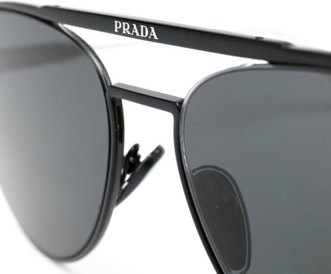 Prada Eyewear Zonnebril met piloten montuur Zwart