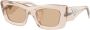 Prada Eyewear Zonnebril met rechthoekig montuur Bruin - Thumbnail 2