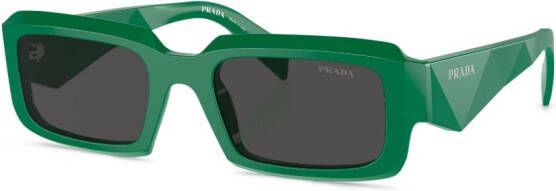 Prada Eyewear Zonnebril met rechthoekig montuur Zwart