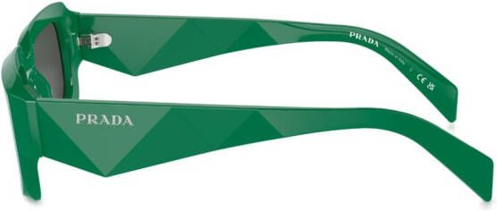 Prada Eyewear Zonnebril met rechthoekig montuur Zwart