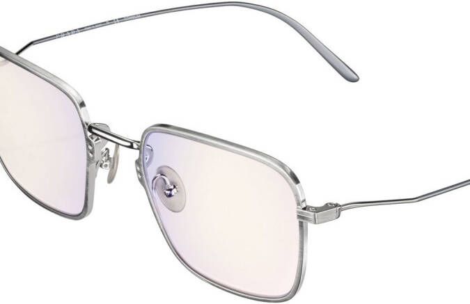 Prada Eyewear Zonnebril met rechthoekig montuur Zilver