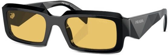 Prada Eyewear Zonnebril met rechthoekig montuur Zwart