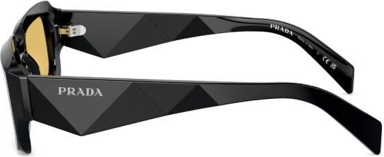 Prada Eyewear Zonnebril met rechthoekig montuur Zwart