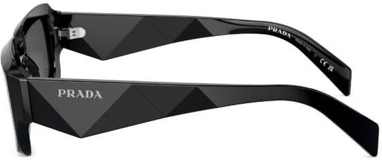 Prada Eyewear Zonnebril met rechthoekig montuur Zwart