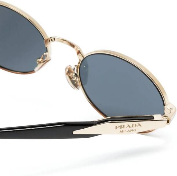 Prada Eyewear Zonnebril met rond montuur Goud