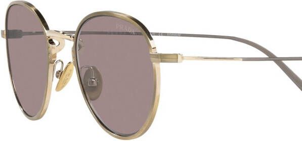 Prada Eyewear Zonnebril met rond montuur Goud