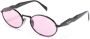 Prada Eyewear Zonnebril met rond montuur Zwart - Thumbnail 2