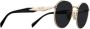Prada Eyewear Zonnebril met rond montuur Zwart - Thumbnail 2