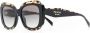Prada Eyewear Zonnebril met schildpadschild design Zwart - Thumbnail 2