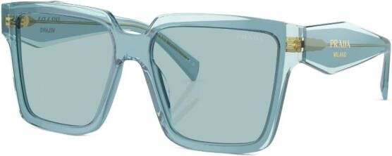 Prada Eyewear Zonnebril met vierkant montuur Blauw