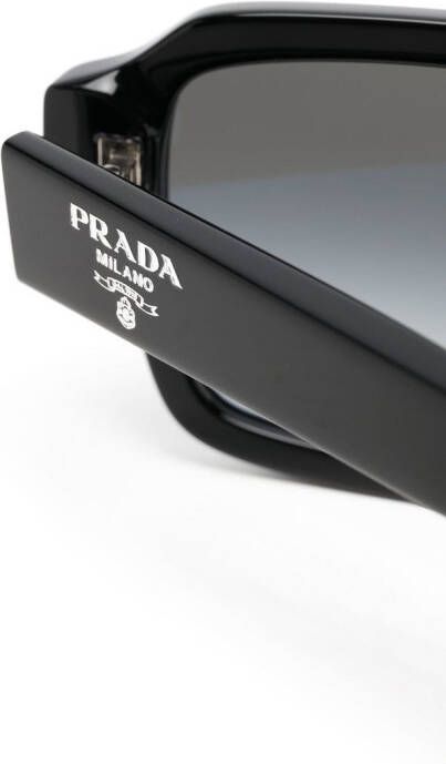 Prada Eyewear Zonnebril met vierkant montuur Zwart