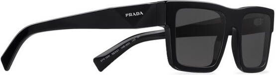 Prada Eyewear Zonnebril met rechthoekig montuur Zwart