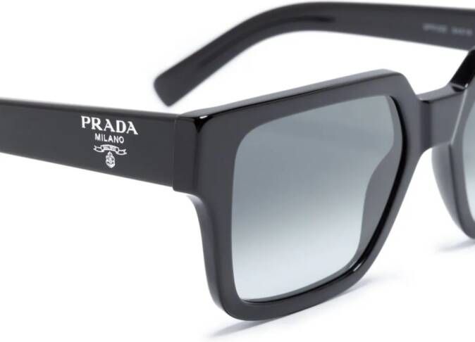 Prada Eyewear Zonnebril met vierkant montuur Zwart