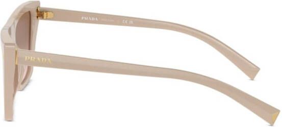 Prada Eyewear Zonnebril met vlindermontuur Bruin