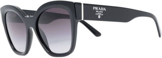 Prada Eyewear Zonnebril met vlindermontuur Zwart