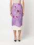 Prada Midi-rok met bloemenprint Paars - Thumbnail 4