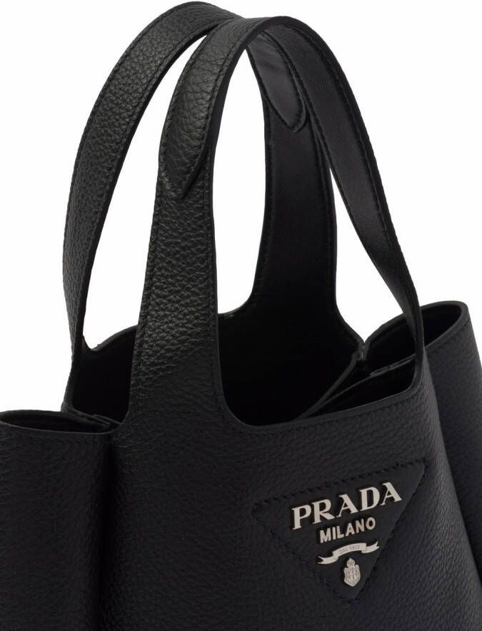 Prada Flou shopper Zwart