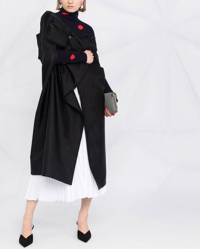 Prada Re-Nylon gabardine cape Zwart