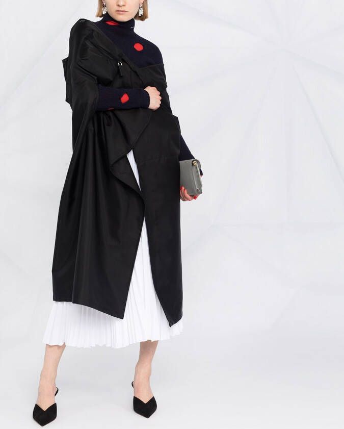 Prada Gabardine cape Zwart