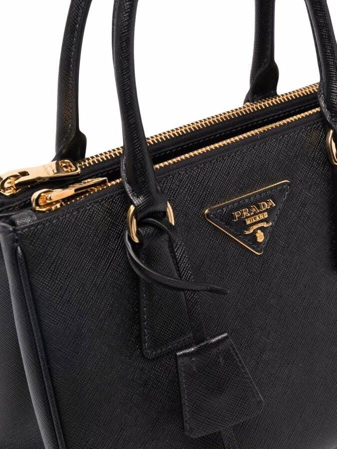 Prada Galleria mini-shopper Zwart