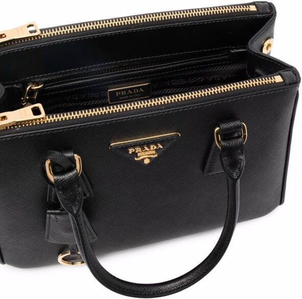 Prada Galleria mini-shopper Zwart