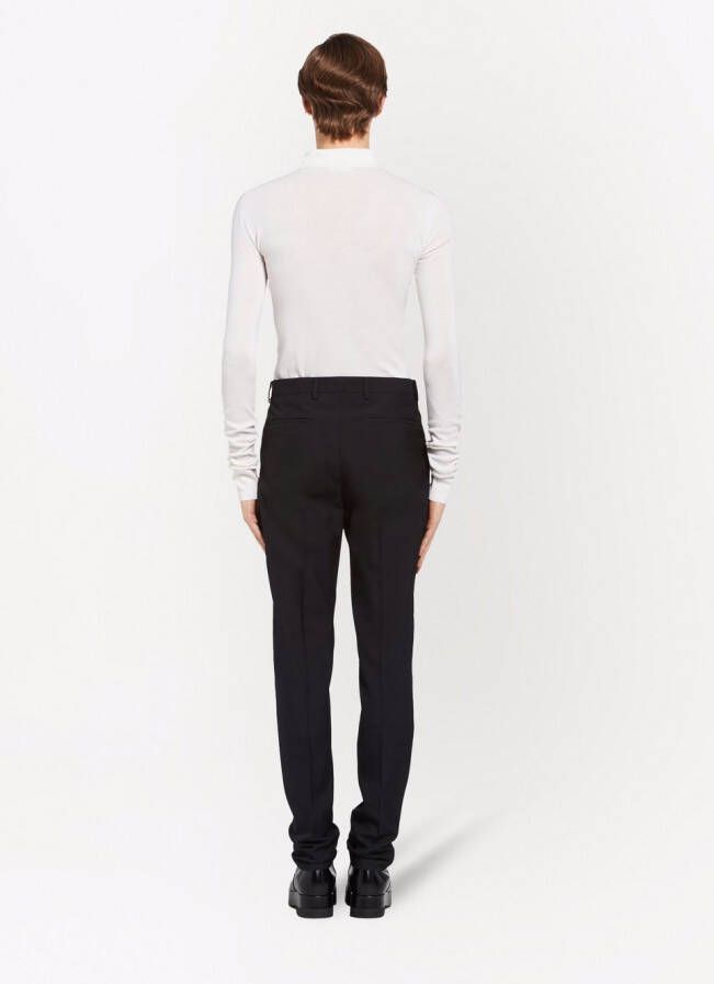Prada Geplooide pantalon Zwart