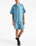 Prada Geruite zijden bermuda shorts Blauw - Thumbnail 2