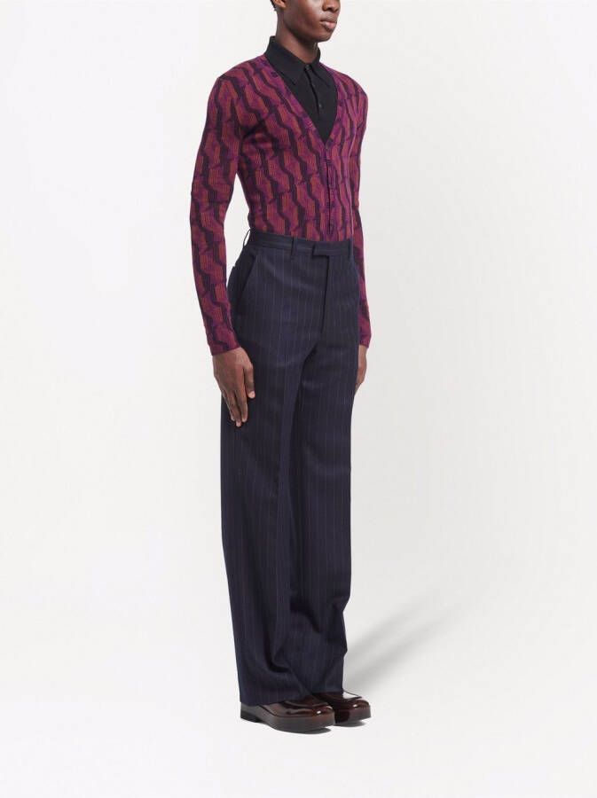 Prada Broek met wijde pijpen Blauw