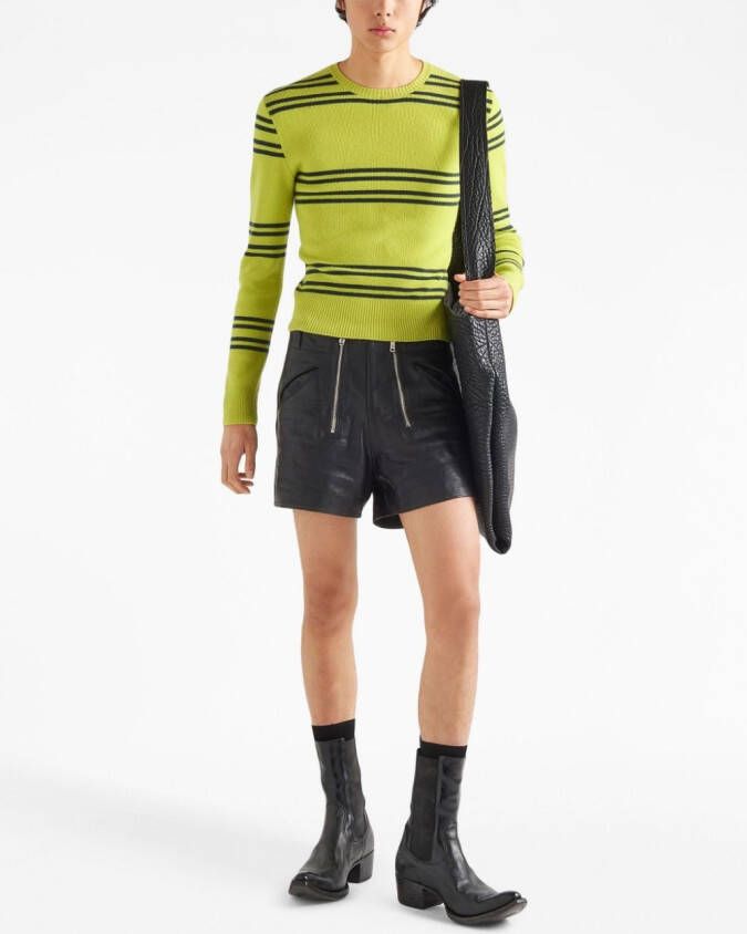 Prada Gestreepte trui Groen