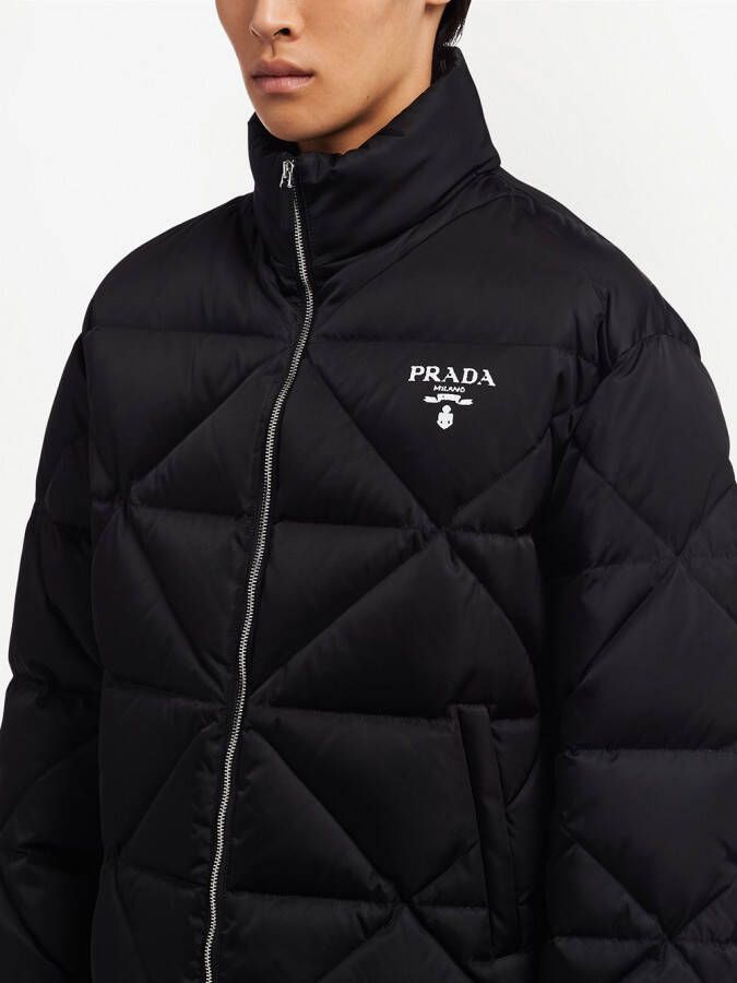 Prada Re-Nylon donsjack Zwart