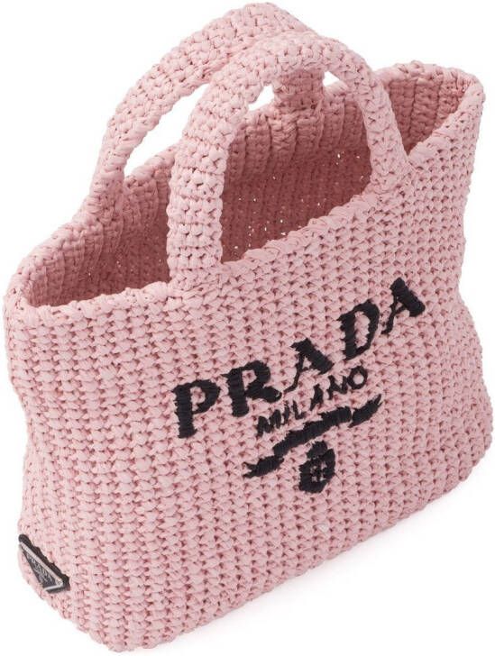 Prada Geweven shopper Roze
