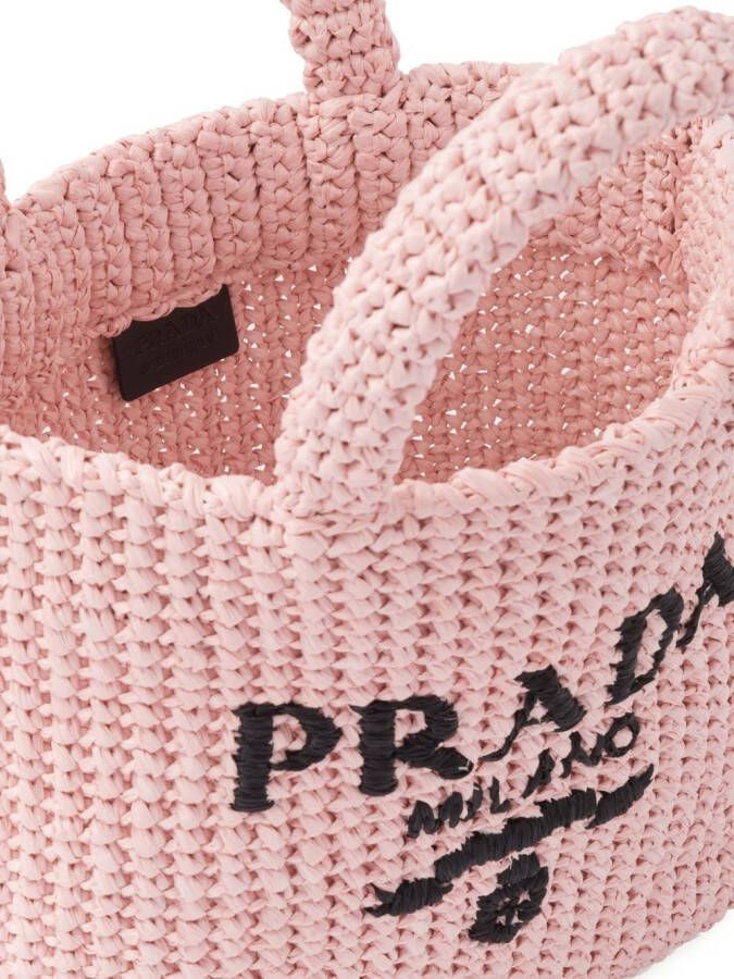 Prada Geweven shopper Roze