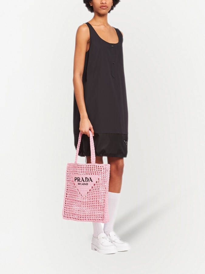 Prada Geweven shopper Roze