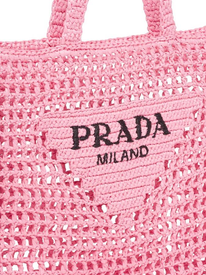 Prada Geweven shopper Roze