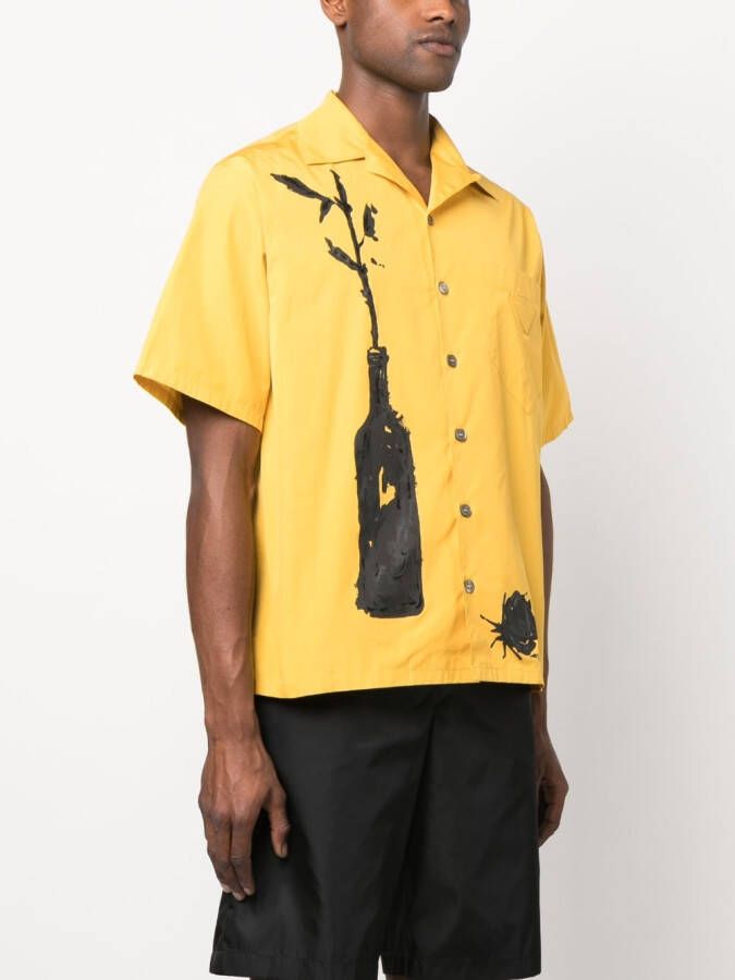 Prada Overhemd met print Geel