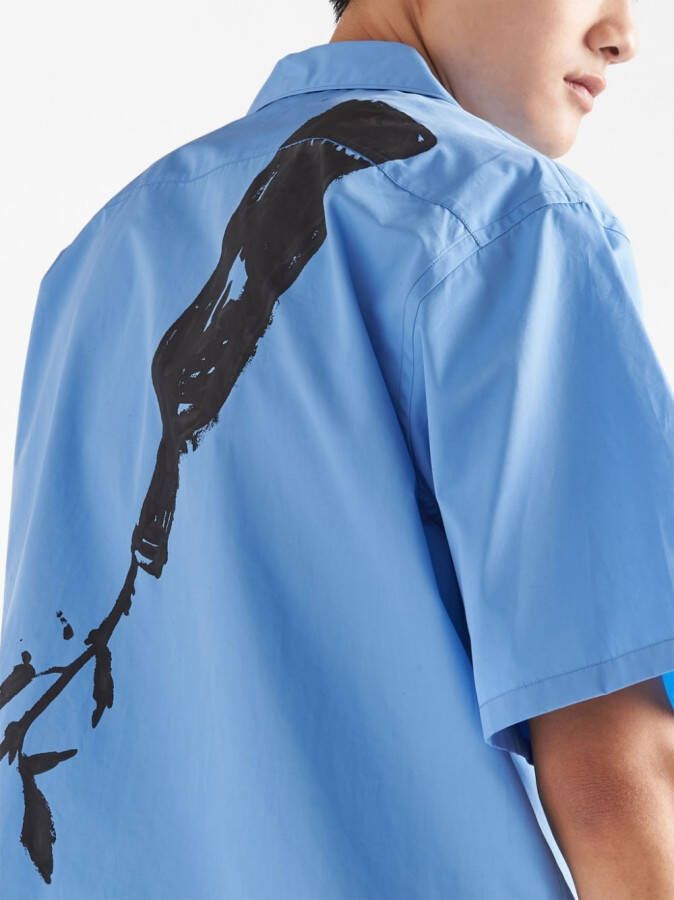 Prada Overhemd met print Blauw