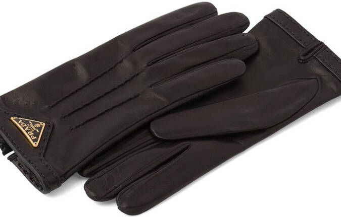 Prada Handschoenen van nappa leer Zwart