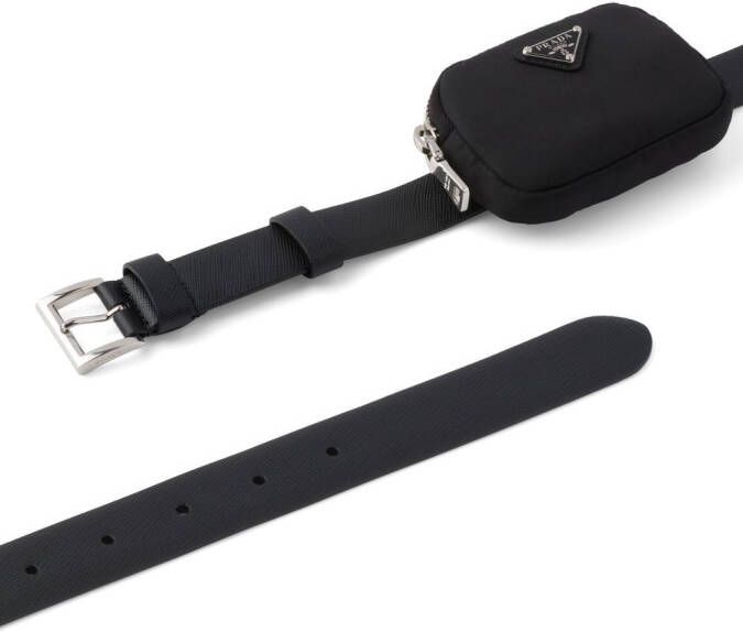 Prada Heuptas met logoplakkaat Zwart