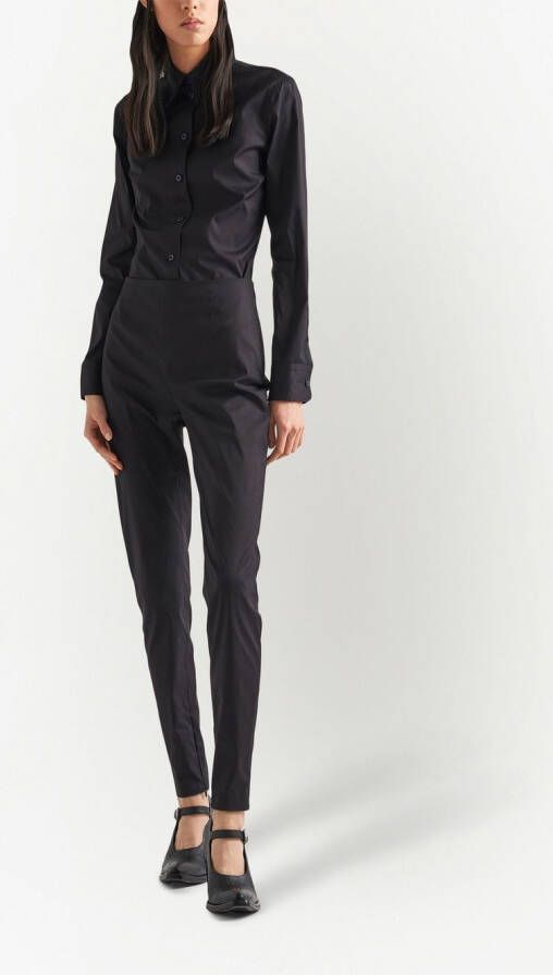 Prada High waist broek Zwart
