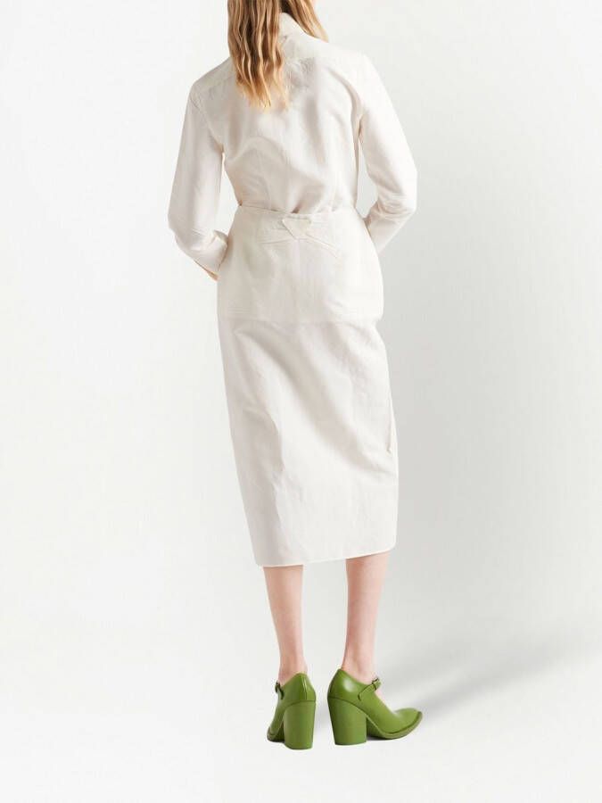 Prada Midi-rok op papierbasis Wit