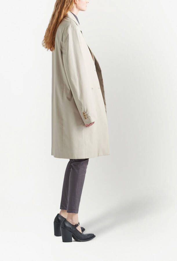 Prada Jas met enkele rij knopen Beige