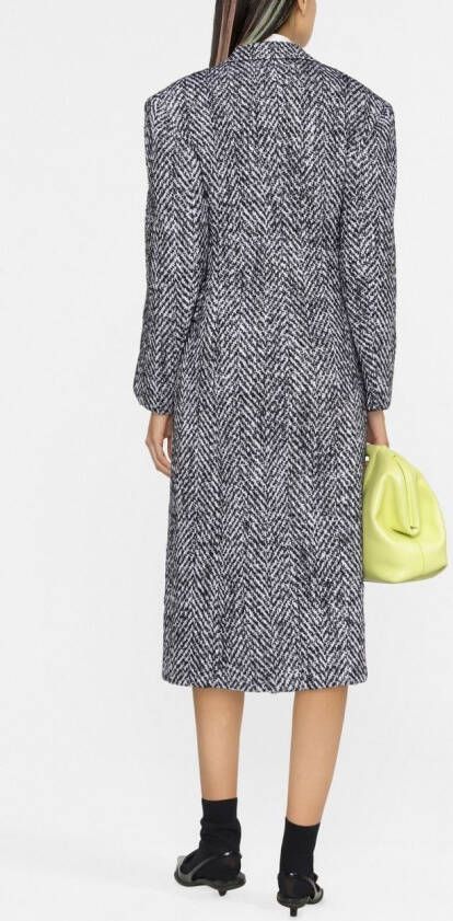 Prada Jas met enkele rij knopen Zwart