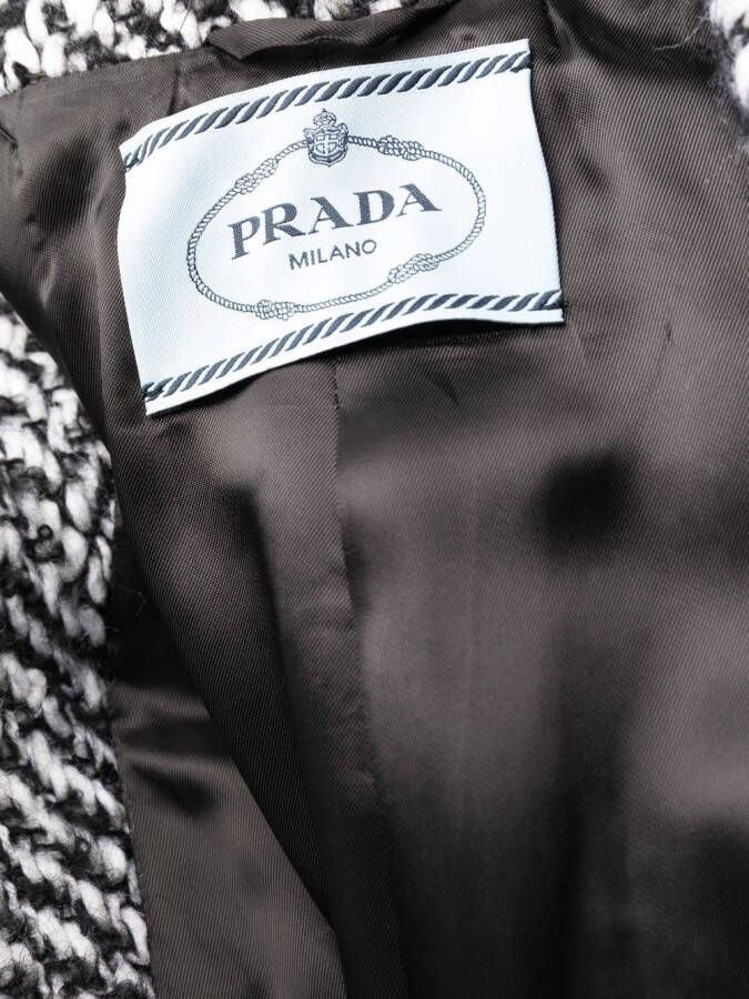 Prada Jas met enkele rij knopen Zwart