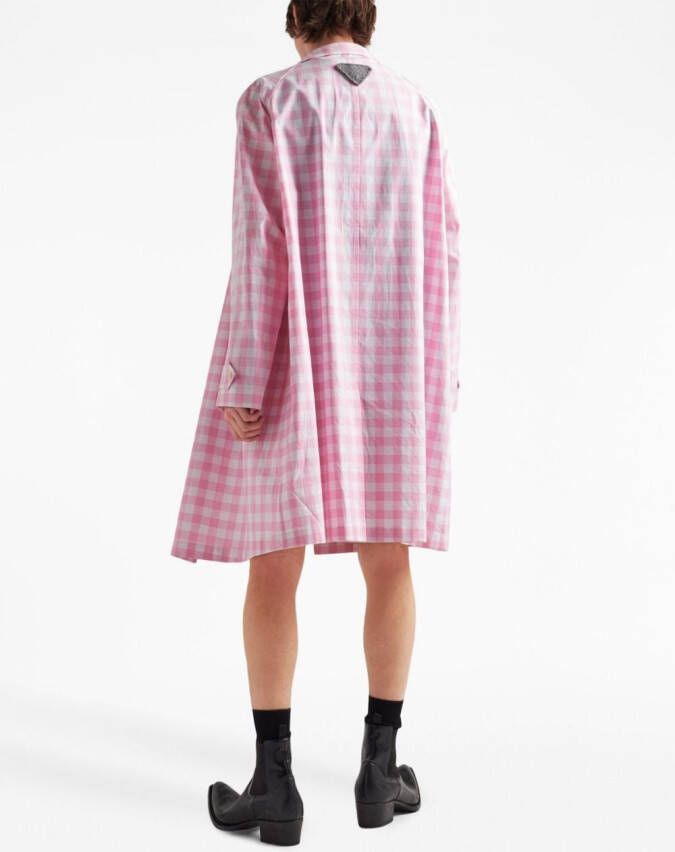 Prada Jas met gingham ruit Roze