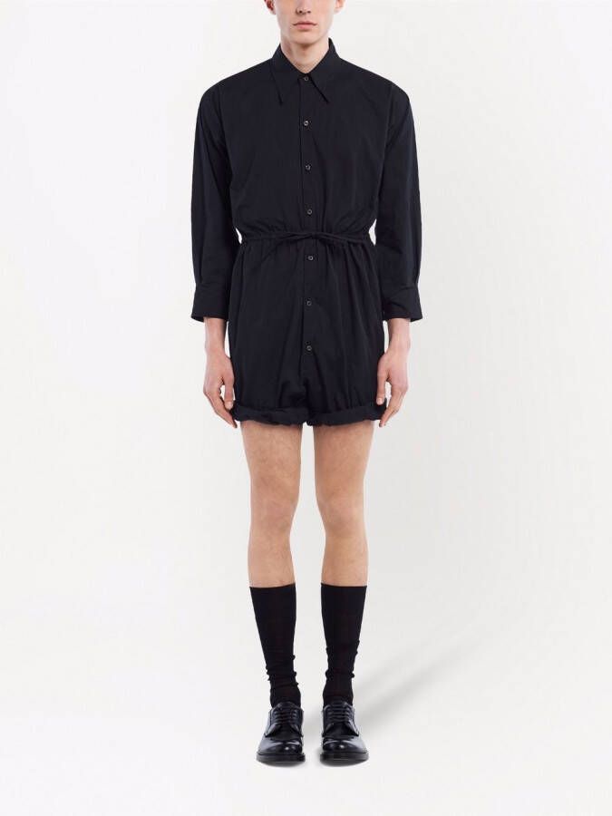 Prada Jumpsuit met gestrikte taille Zwart