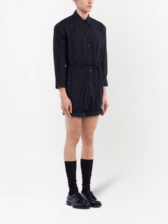 Prada Jumpsuit met gestrikte taille Zwart