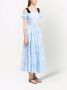 Prada Jurk met bloemenprint Blauw - Thumbnail 3
