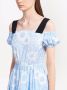 Prada Jurk met bloemenprint Blauw - Thumbnail 5