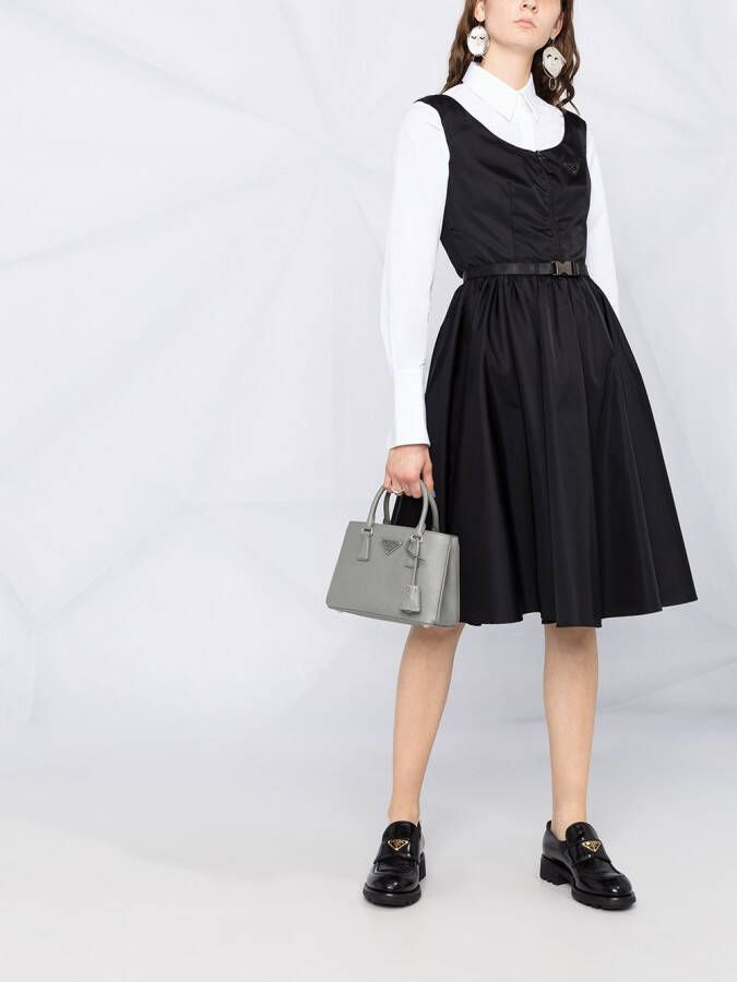Prada Jurk met logoplakkaat Zwart
